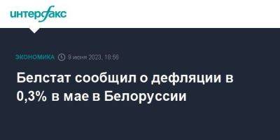 Белстат сообщил о дефляции в 0,3% в мае в Белоруссии