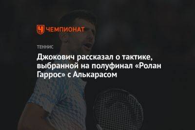 Джокович рассказал о тактике, выбранной на полуфинал «Ролан Гаррос» с Алькарасом