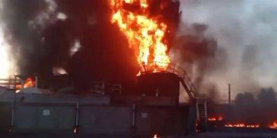 В российской Уфе масштабный пожар: горят цистерны с топливом — видео