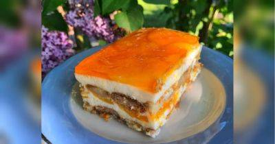 Торт с печеньем савоярди и персиками без выпечки: получится даже у ленивой хозяйки