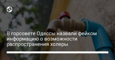 В горсовете Одессы назвали фейком информацию о возможности распространения холеры