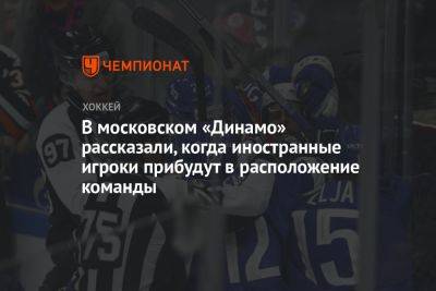 В московском «Динамо» рассказали, когда иностранные игроки прибудут в расположение команды