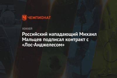 Российский нападающий Михаил Мальцев подписал контракт с «Лос-Анджелесом»