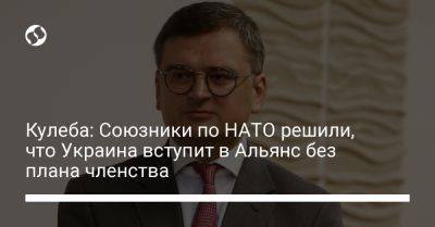 Кулеба: Союзники по НАТО решили, что Украина вступит в Альянс без плана членства