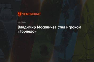Владимир Москвичёв стал игроком «Торпедо»