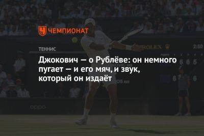Джокович — о Рублёве: он немного пугает — и его мяч, и звук, который он издаёт