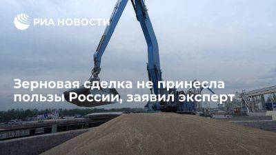 Эксперт Хазанов: зерновая сделка не приносит выгоды ни России, ни европейским аграриям