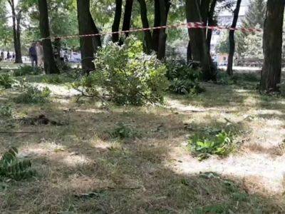 В Запорожье в парке прогремел взрыв, упали обломки военного объекта, есть пострадавшие. Фото, видео