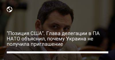 Егор Чернев - "Позиция США". Глава делегации в ПА НАТО объяснил, почему Украина не получила приглашение - liga.net - США - Украина - Вашингтон - Вильнюс