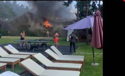 Пожар под Киевом 13 июля – загорелся ресторан Queen Country Club - видео