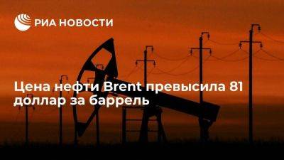 Цена нефти марки Brent превысила 81 доллар за баррель впервые с 26 апреля