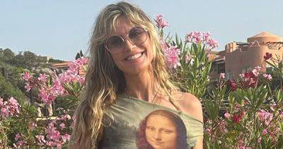 Мона Лиза на груди: Хайди Клум удивила выбором наряда для отдыха (фото, видео)
