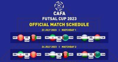 Утверждено время начала матчей турнира «CAFA Futsal Cup-2023» в Душанбе