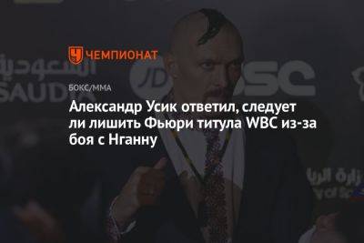 Александр Усик ответил, следует ли лишить Фьюри титула WBC из-за боя с Нганну