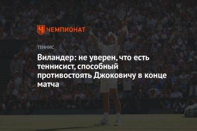 Виландер: не уверен, что есть теннисист, способный противостоять Джоковичу в конце матча