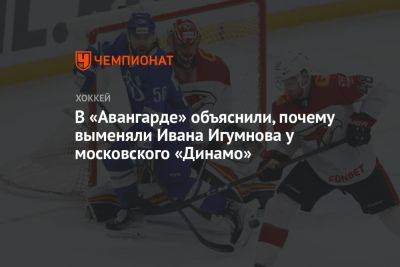 В «Авангарде» объяснили, почему выменяли Ивана Игумнова у московского «Динамо»