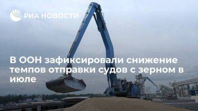 В ООН зафиксировали снижение темпов отправки судов с зерном из украинских портов в июле