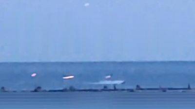 Севастополь атака дронов 16 июля - видео работы вражеской ПВО по морскому дрону
