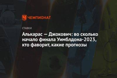 Алькарас — Джокович: во сколько начало финала Уимблдона-2023, кто фаворит, какие прогнозы