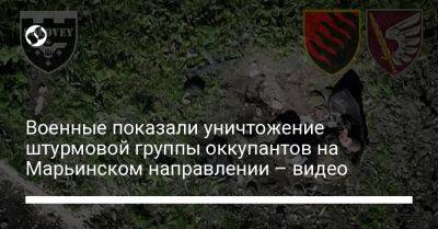 Военные показали уничтожение штурмовой группы оккупантов на Марьинском направлении – видео