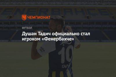 Душан Тадич официально стал игроком «Фенербахче»