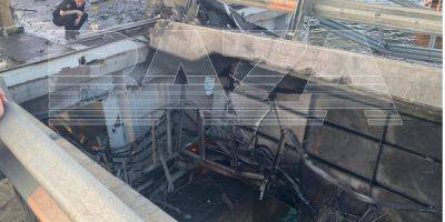 Российские Telegram-каналы показали первые фото поврежденного Крымского моста