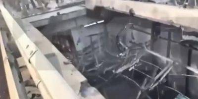 На Крымском мосту значительные разрушения — росСМИ публикуют видео с места инцидента