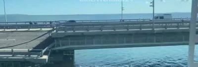 Крымский мост взрывы 17 июля – обнародовано новое видео разрушенной части, снятое с поезда