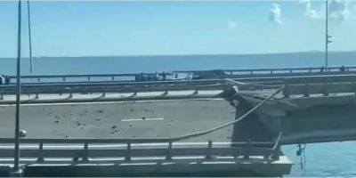Удар морскими дронами по Крымскому мосту. Серьезно поврежден один из пролетов, движение автомобилей закрыто, СБУ и ГУР отреагировали — онлайн