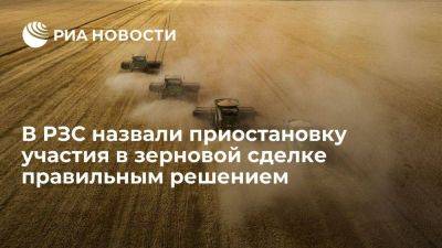 РЗС: приостановка участия в зерновой сделке поддержит цены на российскую пшеницу