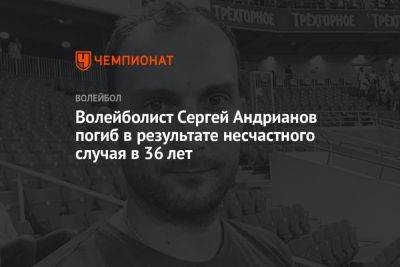 Волейболист Сергей Андрианов погиб в результате несчастного случая в 36 лет
