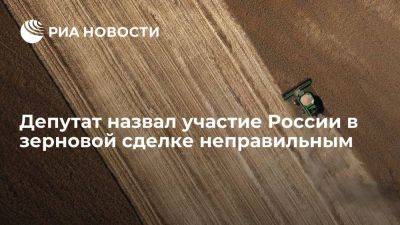Депутат Госдумы Морозов: участие в зерновой сделке не отвечает интересам России
