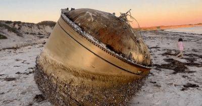 Может быть опасным: загадочный цилиндр высотой 2 метра выбросило на пляж (фото)