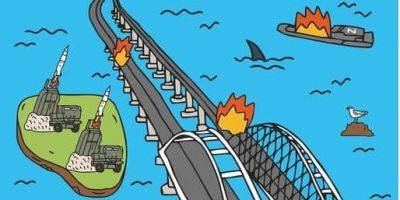 «Шоу мост go on». Украинские художники остро пошутили над «бавовною» на Крымском мосту