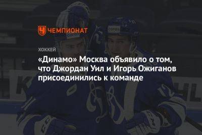 «Динамо» Москва объявило о том, что Джордан Уил и Игорь Ожиганов присоединились к команде