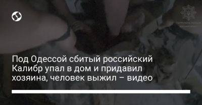 Под Одессой сбитый российский Калибр упал в дом и придавил хозяина, человек выжил – видео