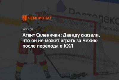 Агент Скленички: Давиду сказали, что он не может играть за Чехию после перехода в КХЛ