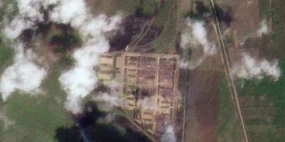 Пожар на полигоне в Крыму. Появились спутниковые фото последствий взрывов на складе боеприпасов россиян