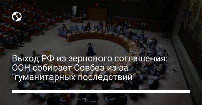 Выход РФ из зернового соглашения: ООН собирает Совбез из-за "гуманитарных последствий"