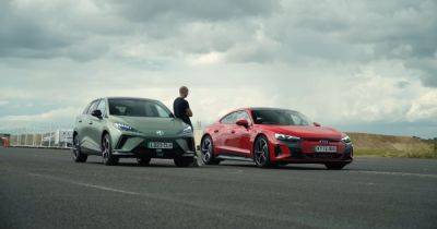 Новый британский электромобиль опередил спортивный Audi за $120 000 на прямой (видео)