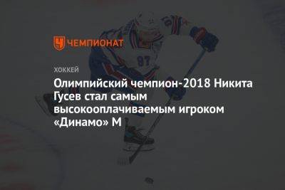 Олимпийский чемпион — 2018 Никита Гусев стал самым высокооплачиваемым игроком «Динамо» М