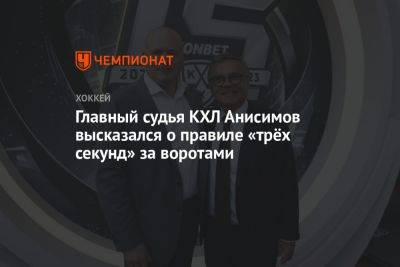 Главный судья КХЛ Анисимов высказался о правиле «трёх секунд» за воротами