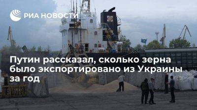 Путин: с Украины за год зерновой сделки было экспортировано 32,8 миллиона тонн грузов