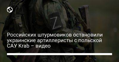 Российских штурмовиков остановили украинские артиллеристы с польской САУ Krab – видео