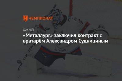 Кубок Гагарин - «Металлург» заключил контракт с вратарём Александром Суднициным - championat.com