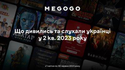 MEGOGO назвал самые популярные фильмы, сериалы и аудиокниги — инфографика за 2-й квартал 2023 года