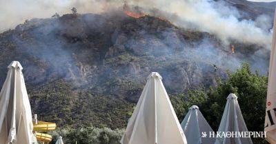 Греция: на Корфу и Эвбее вспыхнули лесные пожары, 19 тысяч человек эвакуировали с Родоса