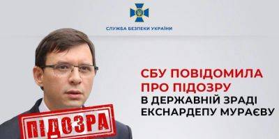 СБУ сообщила о подозрении в государственной измене экс-нардепу Мураеву