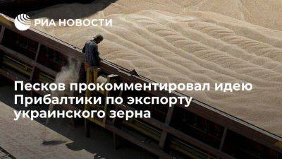 Песков назвал идею Прибалтики об экспорте украинского зерна через ее порты ее правом