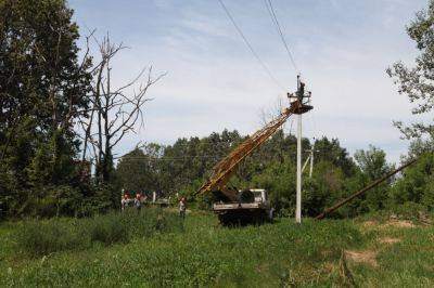 Линию электропередач, питающую экопарк под Харьковом, отремонтировали